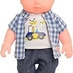 Funteen Cute Little Real Looking Doll Toy for Kids (Rotatable Legs Arms with Removable Clothes Set 28 cm)-picture-31