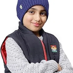 bharatasya Kids Woolen Knitted Warm Solid Rib Beanie Cap, School Uniform Cap, Indoors and Outdoors-picture-27