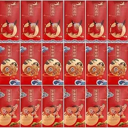 Dorakitten 18PCS 2021 Ox Year Lucky Money Envelope Creative Red Envelope Hong Bao Lucky Money Packet Chinese Money Envelopes for Spring Festival-picture-14
