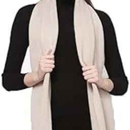 513 Women's Acrylic Woolen Solid Self Design Casual Warm Winter Wear Muffler Scarf Stole-picture-15