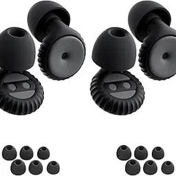 nalacal Ear Plugs for Sleeping, Made of Ultra-Comfortable Edible Silicone with Passive Noise Reduction Technology, Super Soft, Reusable Hearing Protection for Noise Reduction 35 dB, 8 Ear Tips in XS/S/M/L-picture-16