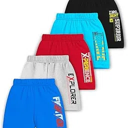 Kids Shorts Pack of 5 for Boys & Girls | Vibrant Multipack Summer Wear | Soft Cotton Blend | Comfy Fit for Daily Adventures | Breathable & Easy-to-Wear Essentials-image-23