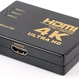 Tobo - 3 Port HDMI Switch Box Switcher Splitter 3 in 1 Out High Speed Port Supports 3D 1080P.(Black) TD-472H-picture-57