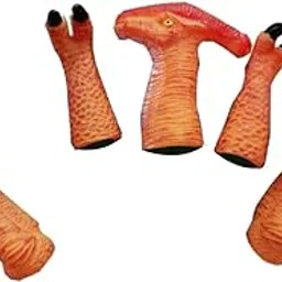 Fashion My Day 5 Pieces Dinosaur Finger Puppets Toys Finger Dolls for Kids Children Parasaurolophus-image-11