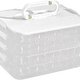 Enakshi (LABEL) Creations Dumpling Box Fresh Keeping Box Sturdy Multifunction for Camping BBQ Biscuits White 4 Layers|Kitchen Dining & Bar|Kitchen Storage & Organization|Food Storage Containers-picture-51