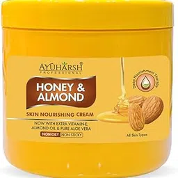 Honey Almond moisturizing Nourishing Cream with AloeVera Vitamin E, Glowing Skin (800 ml)-picture-39
