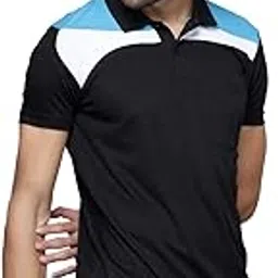 shiv naresh Men's Polyester Solid Regular Fit Polo Shirt-picture-27