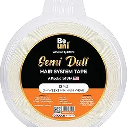Beuni Semi Dull Hair Patch Tape For Men - Super Super Hold Up To 2-4 Weeks | No Shine Tape For Hair Patch | Waterproof Wig Tape For Men | Skin Safe, Non-Allergic, Medical Grade Material | 12 Yrd-picture-49
