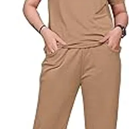 dadx Women's Printed Polyester Lycra Tracksuit Set, Lightweight Stretchable Tracksuit Suit and Gym Outfit with Side Pockets-picture-35