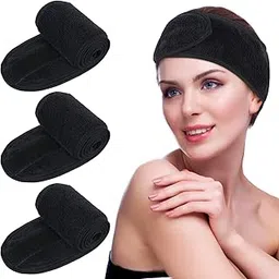 Sinland Facial Spa Headband For Washing Makeup Cosmetic Shower Soft Women Hair Band 3 Pack-picture-38