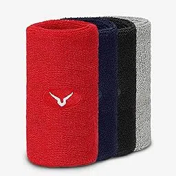 Invincible Cotton Wristband Sweatbands - 5 Inch, Pack of 4 for Active Style and Maximum Absorption-picture-24