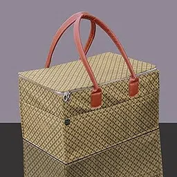 GREEN DECOR - Non Woven Fabric Cute Diaper Caddy Bag with Handles & Zip Lock for Smart Mothers Baby Diaper Caddy Wipes Felt Storage Organizers,Foldable and Portable(Dotted Cream-18X12X9 Inch)-image-89