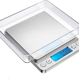 Digital LCD Light Table Top Weighing Scale for Jewelry and Kitchen Weight Machine - 0.1 g-500 gm (Silver)-picture-51