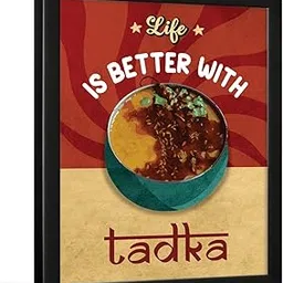 Chaka Chaundh - Restaurant Wall Decoration Food Quotes Frame - Posters for Tadka Decor (14 X 11 Inches)-picture-70