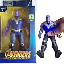 BALLOON BEES Marvel Avengers Iron Man Action Figure Toy For Boys - 7-Inch Superhero Action Figure With Lights - Best Gift For Boys (1 Piece) (Thanos)-picture-17