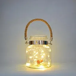 CraftVatika Glass Lantern for Home Decor, Wall Hanging Tealight Candle Holder Lantern for Home Decor Wall Garden Indoor Outdoor Living Room Balcony (6.8 Inches Height)-picture-37