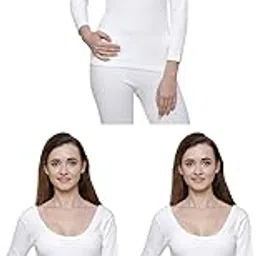 bodycare insider Women White Round Neck Full Sleeves Short Length Premium Thermal Upper/Top - Pack of 3-picture-22