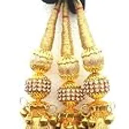 Gogi Enterprises Paranda Parandi Braid Tassles Hair Accessory (Golden)-picture-48