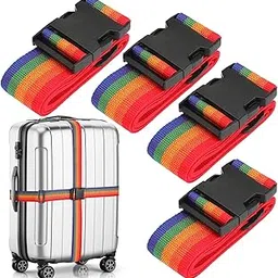 Meedo 4 Pack Luggage Straps Suitcase Belts Wide Adjustable Packing Straps-picture-42
