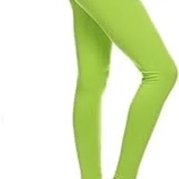 GIRLYZ Attire Women's and Girl's Ultra Soft Strectable Cotton Ankle Length Legging(Lime Green)-picture-12