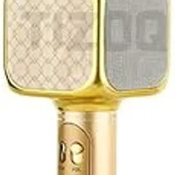 TIZOQ Wireless Karaoke Microphone for Singing,Multi Function Microphone Handheld Wireless with Tone Adjustment & Recording Support USB/TF MP3 Player and Bluetooth (Gold)-image-92