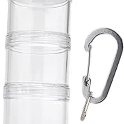 ZOOMELLA Protein Powder Travel Container Protein Dispenser for Workout White|Food Storage Containers|Home & Garden-picture-18
