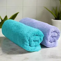 HEELIUM Bamboo Hand Towel | Ultra Absorbent & Anti-Bacterial | 3X Softer Than Cotton Towels | 65 X 40 cm - 600 GSM | Pack of 2 - Iris, Teal-image-8