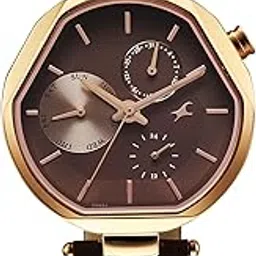 Fastrack TIK Tok 5.0 Quartz Brown Shaped Dial Women's Watch | Leather Strap Material | Watches for Women Analog - 6319WL01-picture-18