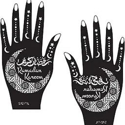 Ivana's Mehndi Stencil Design Set of - 2 Piece | Henna Tattoo stencil for Women, Girls and kids | Easy to use in just 4 steps | Mehandi Sticker | IVH-72-picture-53