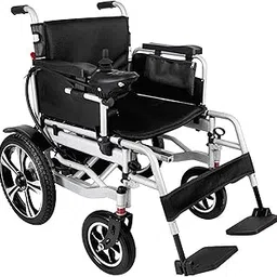 Cosin Electric Battery Power Folding Lightweight Wheel Chair with 1 year Warranty Mobility Device/Silver-picture-12