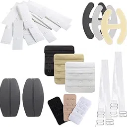 glamoras Lingerie Accessories Combo For Women Bra Strap Convertor, Shoulder Guard, Transparent Straps, Bra Hook Extender, Fashion Tape for Clothes, 51 Pieces-picture-11