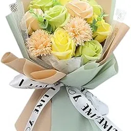 MERISHOPP®Carnation Soap Bouquet Flower Decor Gift for Mother Valentine's Day Green E|Home & Garden | Home Decor| Floral Decor-picture-16