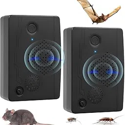2Pack Upgraded Ultrasonic Bat Repellent Devices for Attic Porch House, Adjustable Bat Exclusion Device for Outdoor&Indoor Use, Bat Repellent System, Friendly to Human and Pet (Black)-picture-10