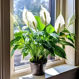 Lily plants live (Pack of 1 With Pot) Air Purifying White Peace Lily (Spathiphyllum) Indoor Live Plants for Living Room.-picture-16