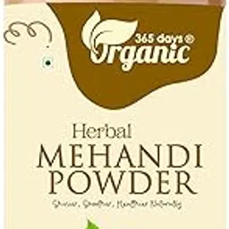 365 days organic 100% Pure Herbal Mehandi Powder for Hair Colour | for Hair, Hands & Feet (Pack of 1)-picture-43