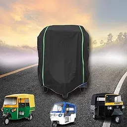 UKARA All Weather Water Resistant Universal Auto Rickshaw Cover for All Auto Rickshaw Black (AA894)-image-99