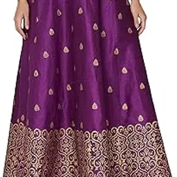 studio rasa Women's Dupion Hand Block Printed Bias Skirt for Wedding Festive Party-picture-28