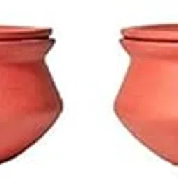 The Satyam Craft Kasana Terracotta Clay Handi with Lid/Curd Pot (500 ml) Pack of 2-image-53