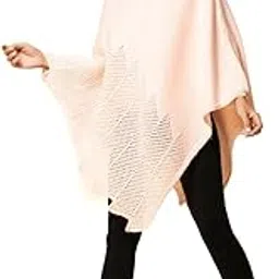 Women Vanilla Ice Poncho (Baby Pink_Free Size)-image-58