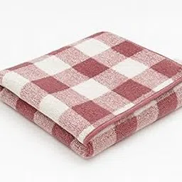 Cortina Checks Printed Microfiber Towels for Bath Large Size-Super Soft Coral Fleece Bathing Towel with Hook Quick Dry Super Absorbent-Bath Towel for Men and Women-70x140 cm [Red]-picture-10