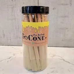GoGo Pre rolled unbleaches rolling paper 50 cone (Exclusive and Premium) Pre rolled King Size 13 gsm Paper Roll (Set of 50, Brown)_BZ_Dabbabrown-50-picture-23