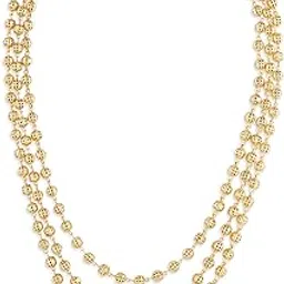 Gold Tone Dazzling Beads Multilayer Fusion Wear Necklace For Women-ZPFK19091-image-95
