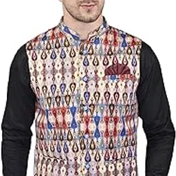printcultr: merchandise yourself PRINT CULTR Men's Printed Cotton Sleeveless Nehru/Modi jacket/Sadri/Waistcoat/Bundi Jacket/Jacket - For Festive/Wedding/Party | (PCN31)-picture-22