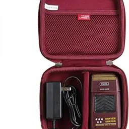 Hermitshell Hard Travel Case for Wahl Professional 8061-100 8164 5-Star Series Rechargeable Shaver Shaper (Maroon)-image-17