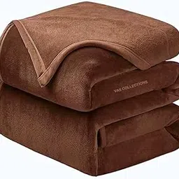 VAS Collections® Mink Blanket for Single Bed 1.4 kg Blanket | Ultrasoft & Lightweight Solid Blanket for Winter & Mild Winter Sofa, Couch - Single, 60x88 inches - 1.4 kg | Brown-picture-17