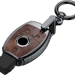 JVCV® Premium ABS Crocodile Pattern Key Cover Compatible with Mercedes Benz Key (Brown)-picture-32