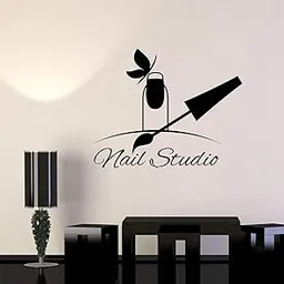 VVWV Nail Studio Beauty Parluor Wall Sticker Stylish Spa Shop Black Wall Decal Sticker 55.00 X 30.00 Cm-picture-41