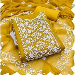 skyfiesta Stylish Womens Georgette Unstitched Salwar Suit Material with Dupatta | Salwar Suit Material for Womens & Girls | Lightweight & Breathable Fabric-picture-20