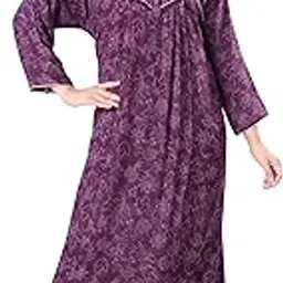 NightShades Nighty| Nighty for Women| Alpine Nighty for Women| Nighty for Women Stylish| Nighty for Women Cotton| Maxi Nighty for Women| Night Gown for Women Cotton| Full Sleeves| Alpine Fabric|-image-55
