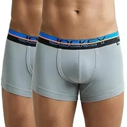 Jockey FP03 Men's Super Combed Cotton Rib Solid Trunk with Ultrasoft Waistband (Pack of 2)-picture-52